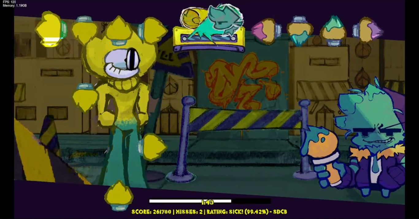 COMICAL CAUTION MIXTAPE [C.C.M.] Mod for Friday Night Funkin' | FNF Mods