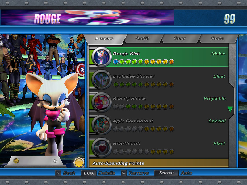 Rouge the Bat (Sonic) Mod for Marvel: Ultimate Alliance | MUA Mods