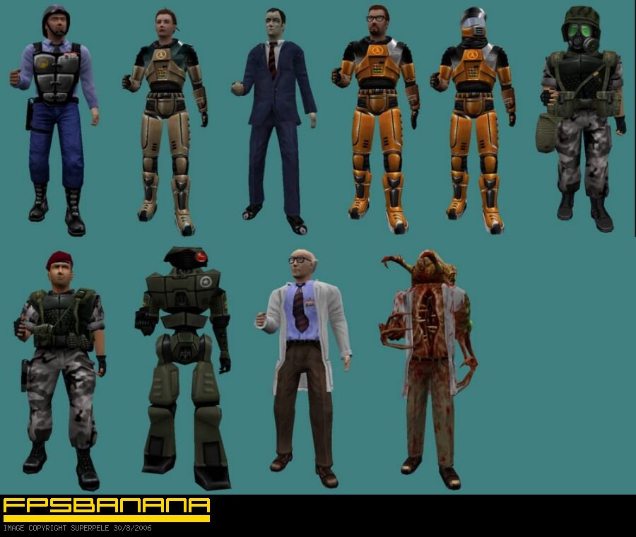 Big pack Player models for hl1 : ) [Half-Life] [Mods]