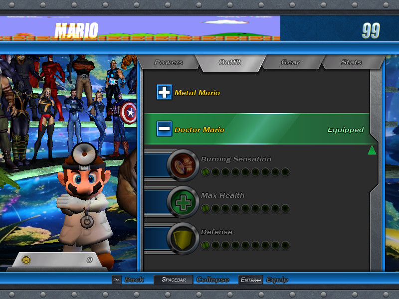 Mario (Super Mario)- (Nintendo) Mod for Marvel: Ultimate Alliance | MUA ...
