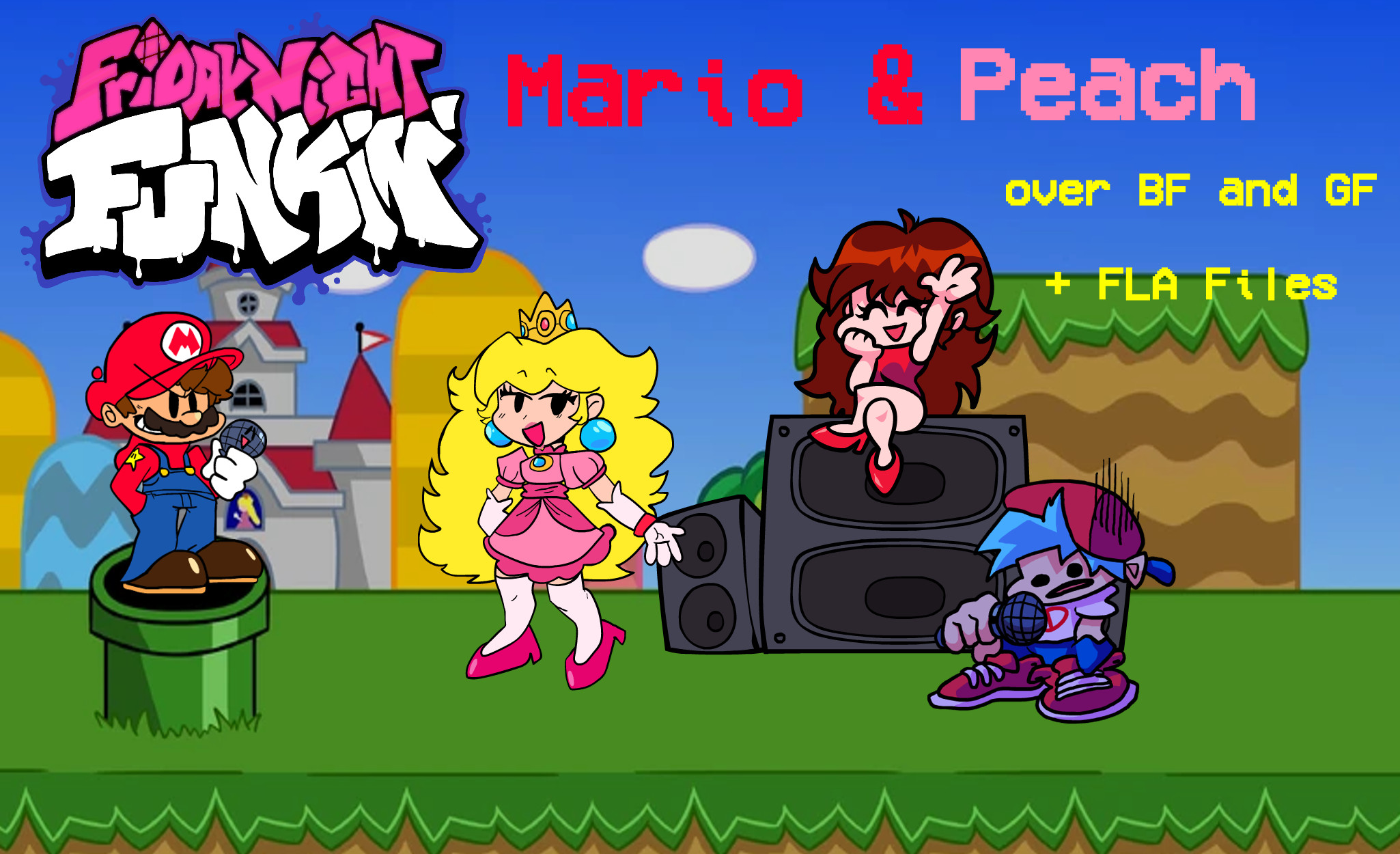 Mario and Peach over BF and GF + FLA Files