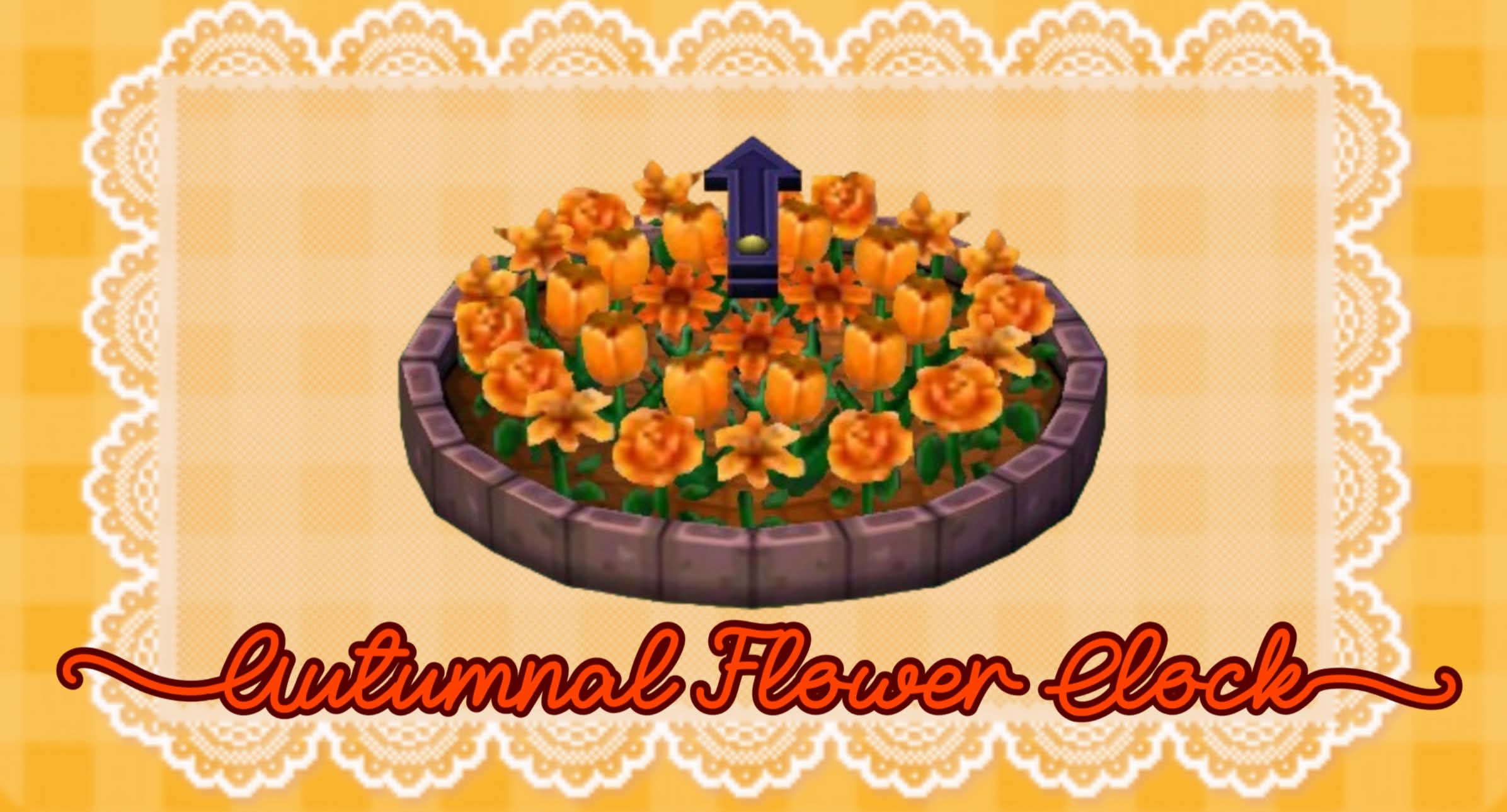 ♡ Orange Flower Clock ♡ Mod for Animal Crossing: New Leaf | AC
