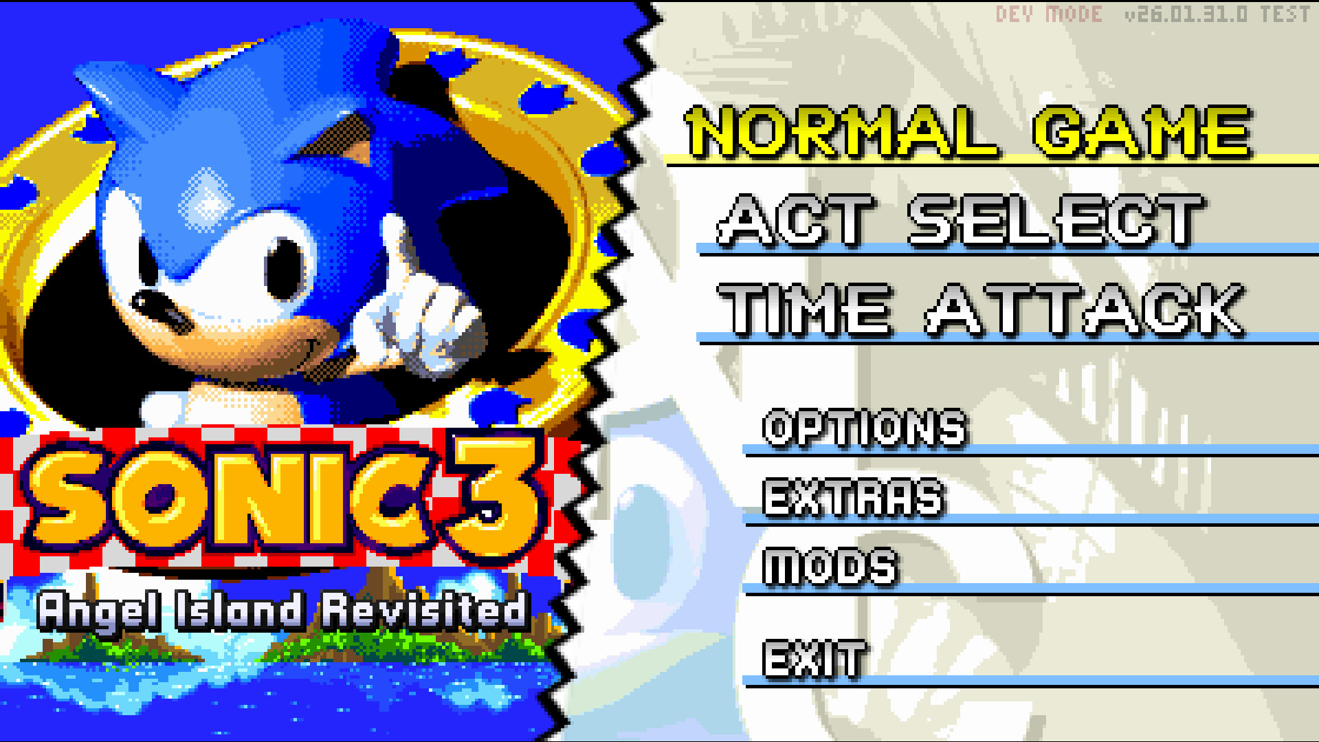 Title Screen in Main Menu