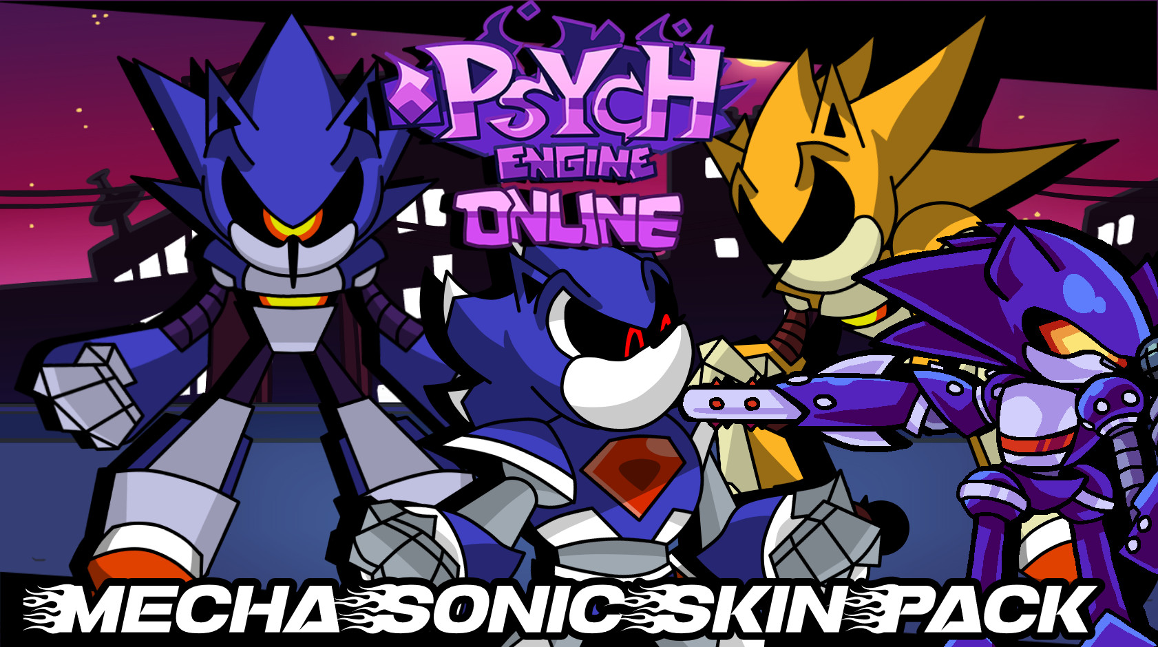 Mecha sonic Skin Pack Psych Online