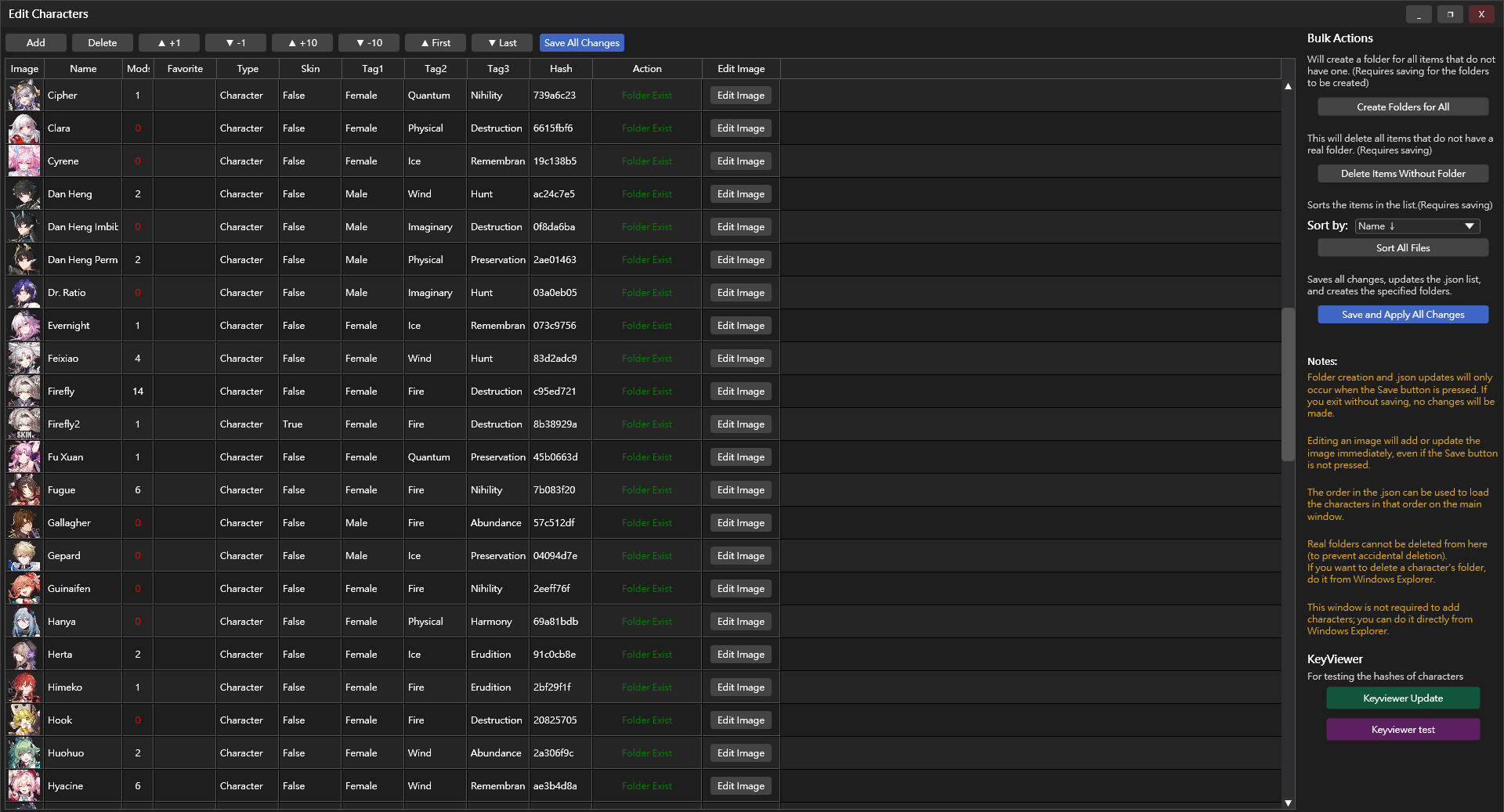 HSR KeyViewer hash.json — SkinSelectImpact