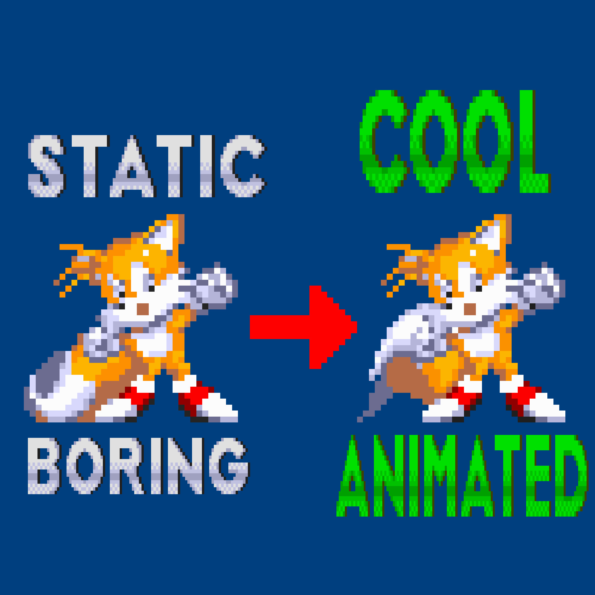 Animated Tails' tails on Victory Animation Mod for Sonic 3 A.I.R ...