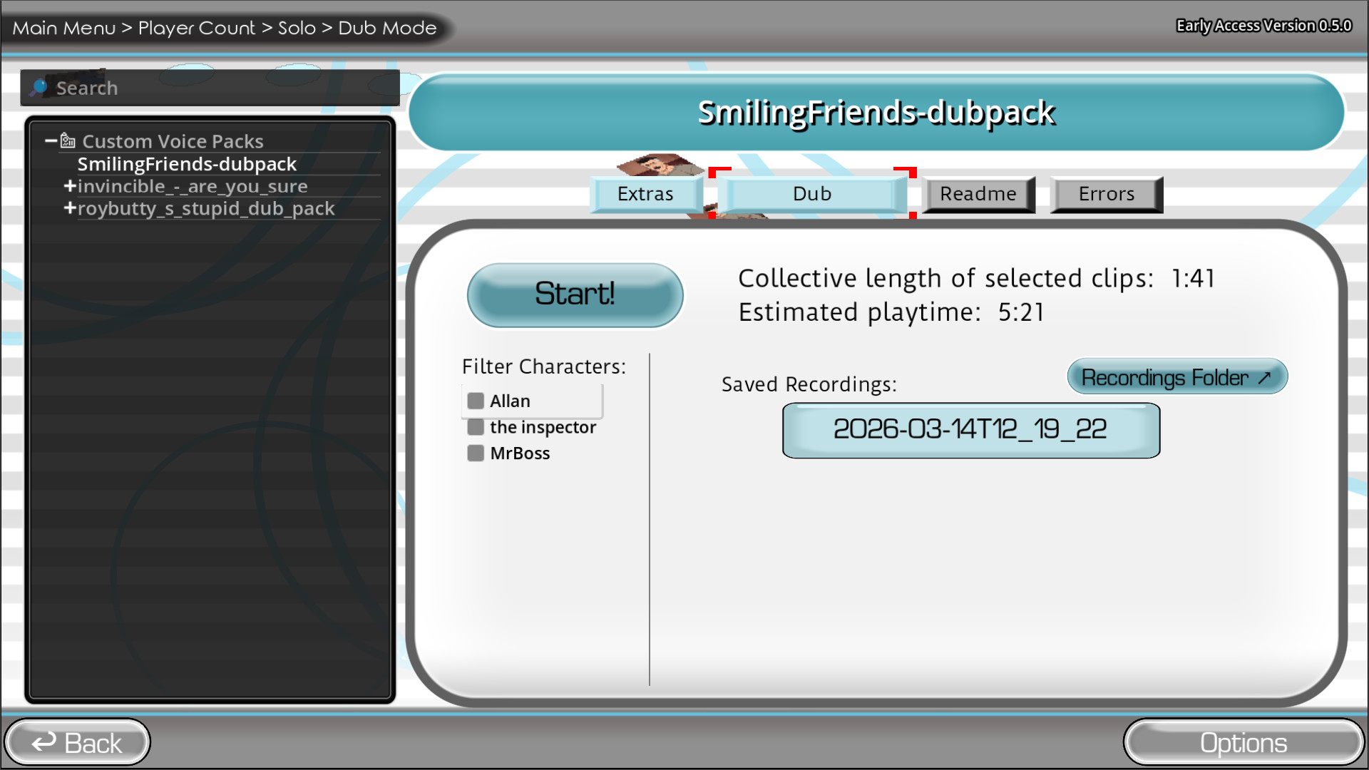 Screenshot of Smiling friends - Standard random inspection