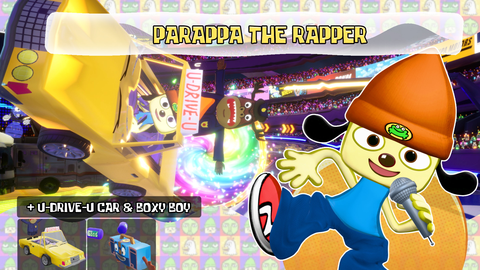 PaRappa The Rapper (+ U-Drive-U Car & Boxy Boy) Mod for Sonic Racing ...