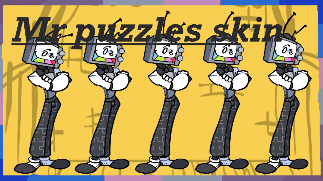 Mr Puzzles Skin Psych online Mod for Friday Night Funkin' | FNF Mods