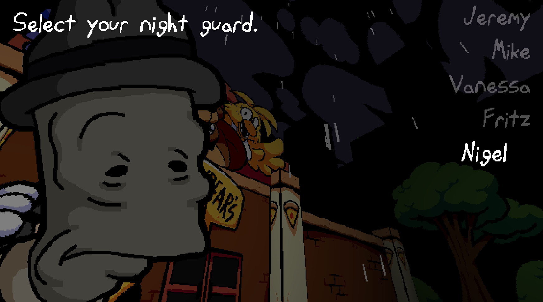 Playable Nigel Colvin in Frickbear's 3