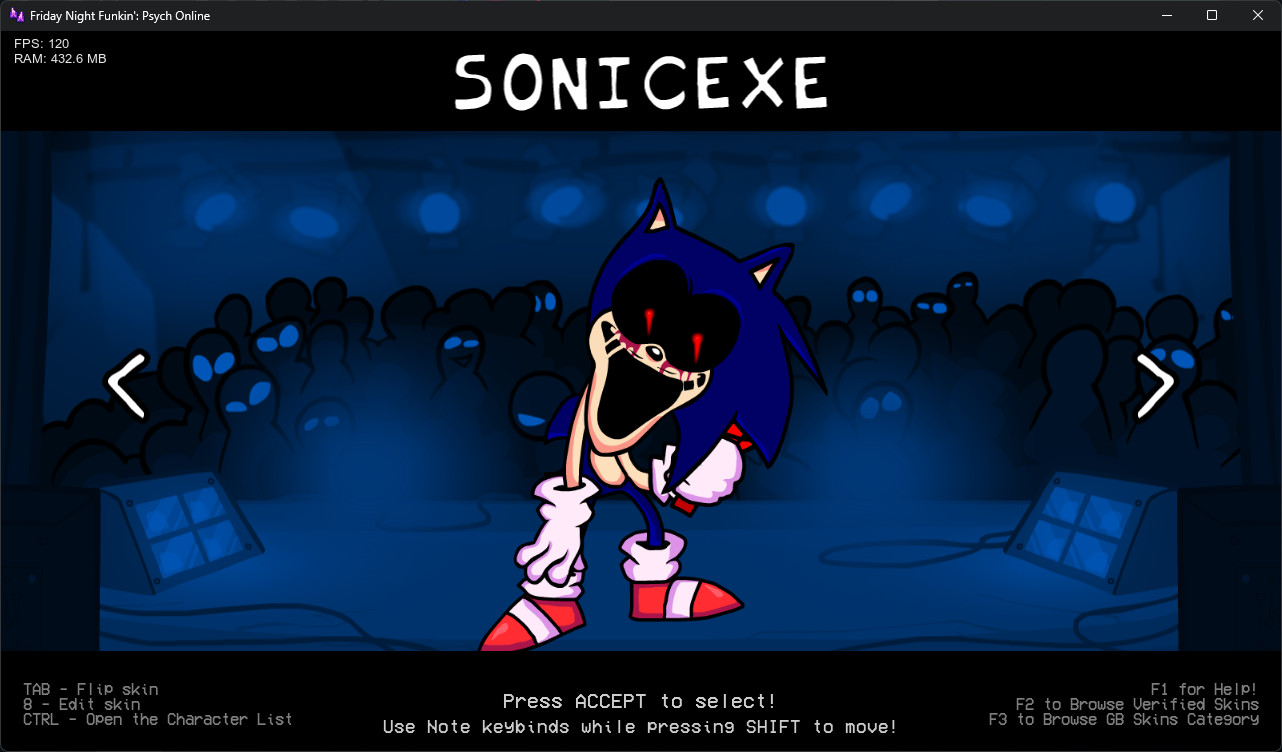 A VS. Sonic.exe skin pack for Psych Online