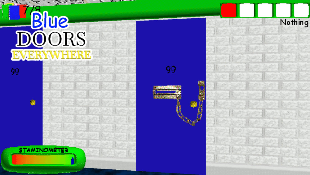 (0.14.X) Blue Doors EVERYWHERE Mod for Baldi's Basics | Baldi Mods