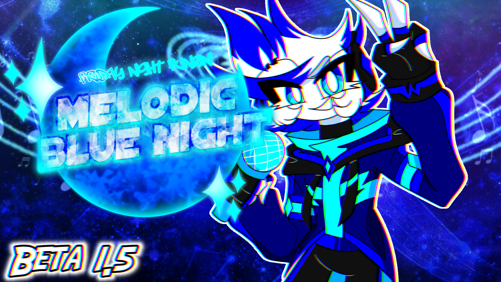 Friday Night Funkin': Melodic Blue Night Beta 1.5