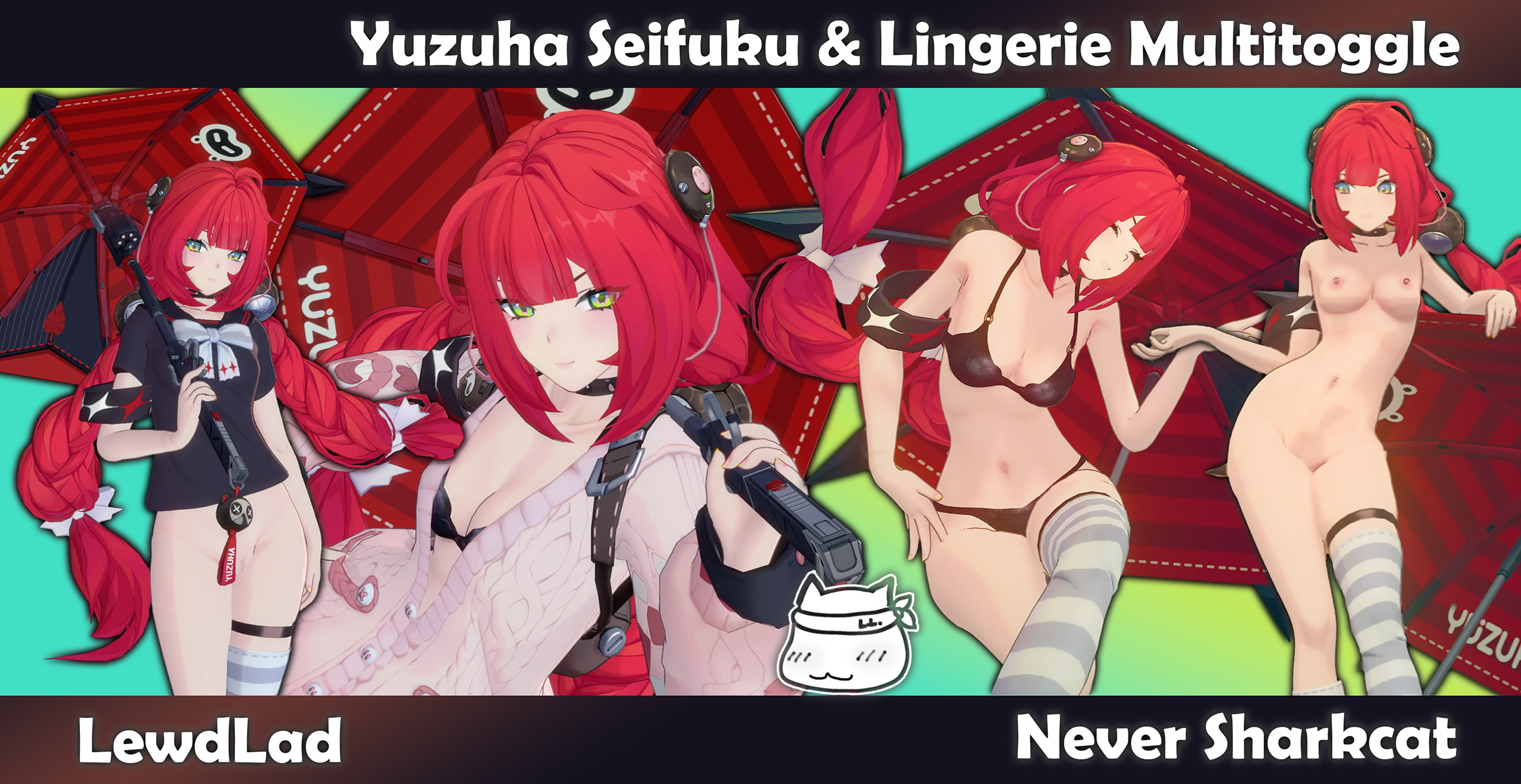 Yuzuha Seifuku and Lingerie Multitoggle