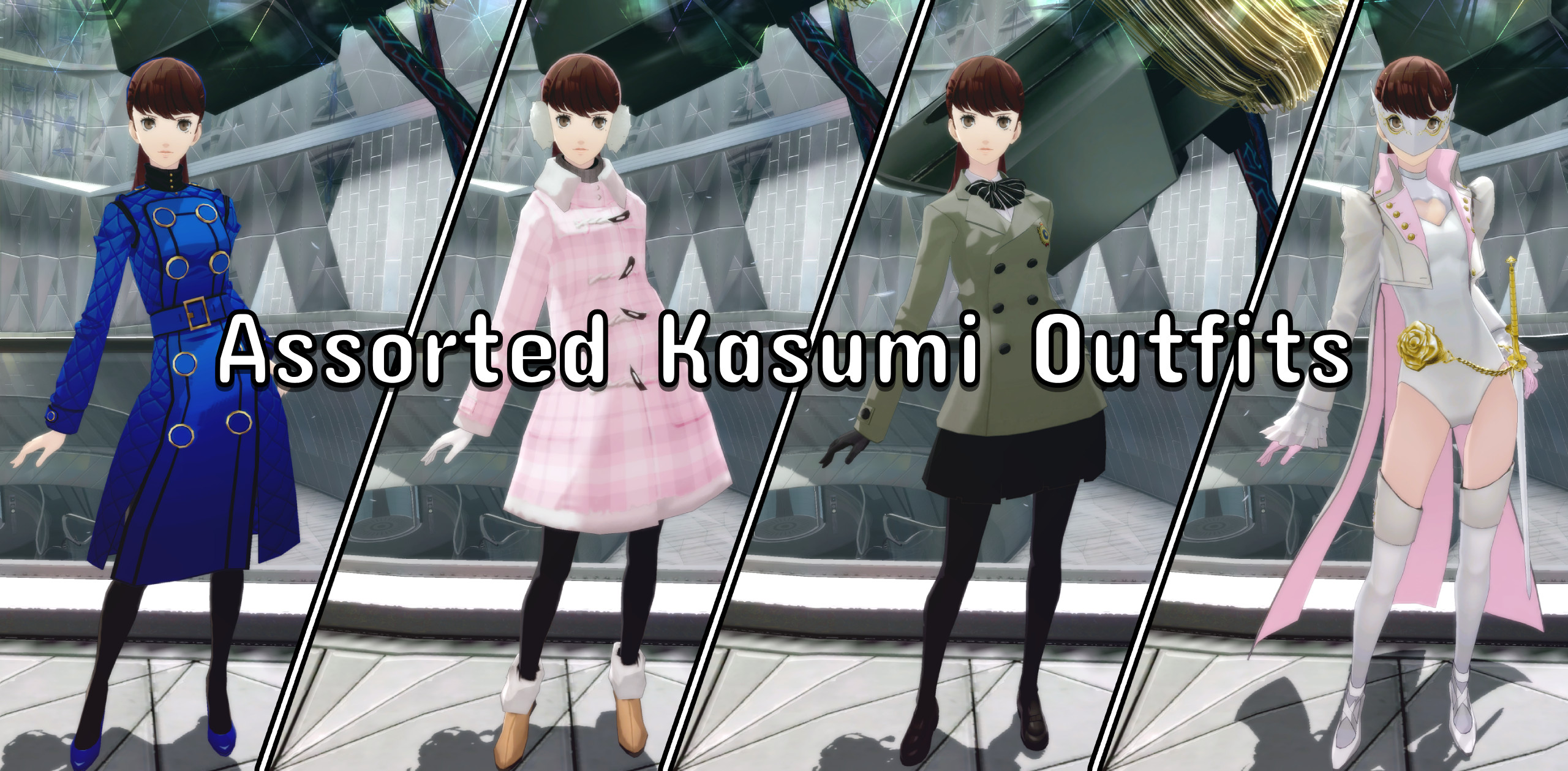 Assorted Costumes for Kasumi as Protag