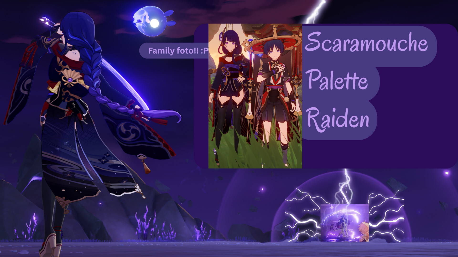 Raiden with Scaramouche colors