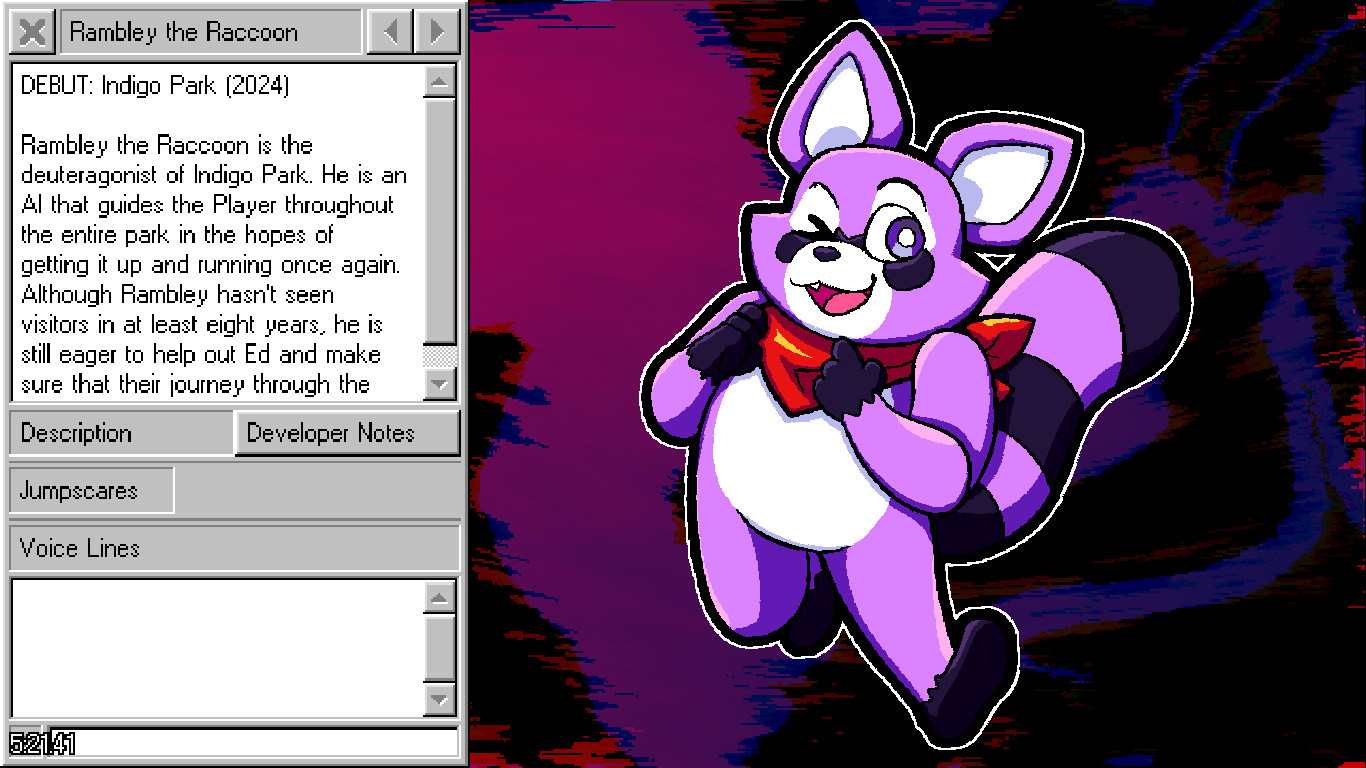 Rambley the Raccoon (Custom Guard) Mod for Five Nights at Frickbear's 3 ...
