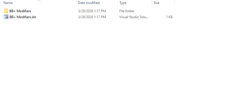 (Visual Studio IDE)BB+ Modifiers Source Code
