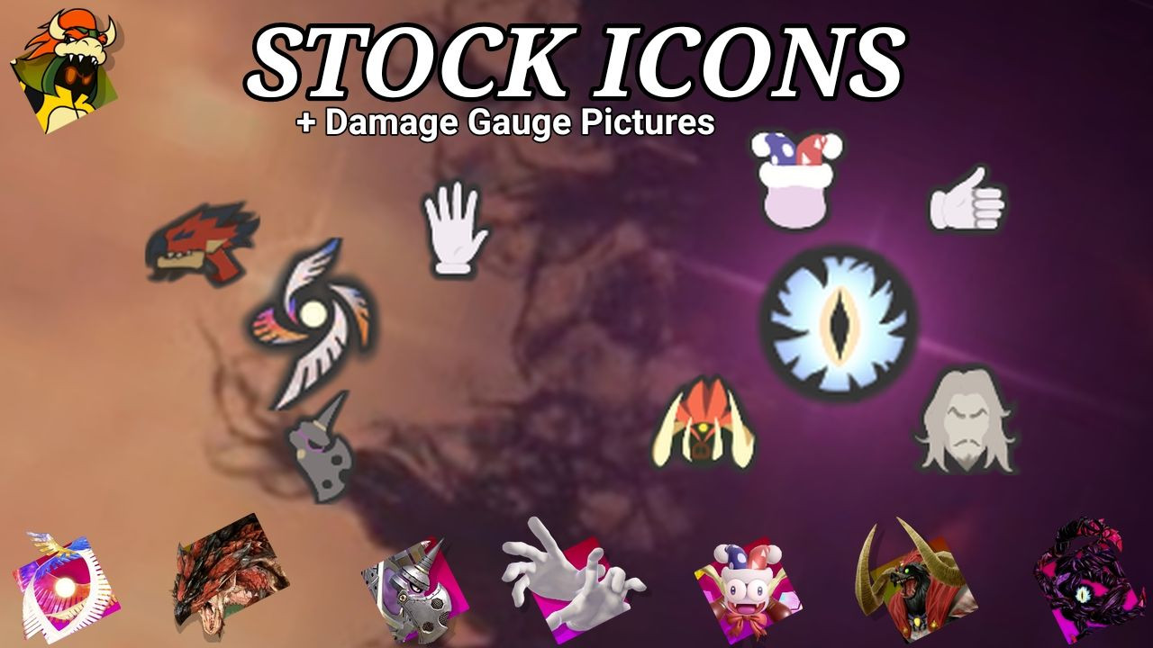 Stock Icons for Competitive Playable Bosses Mod for Super Smash Bros ...