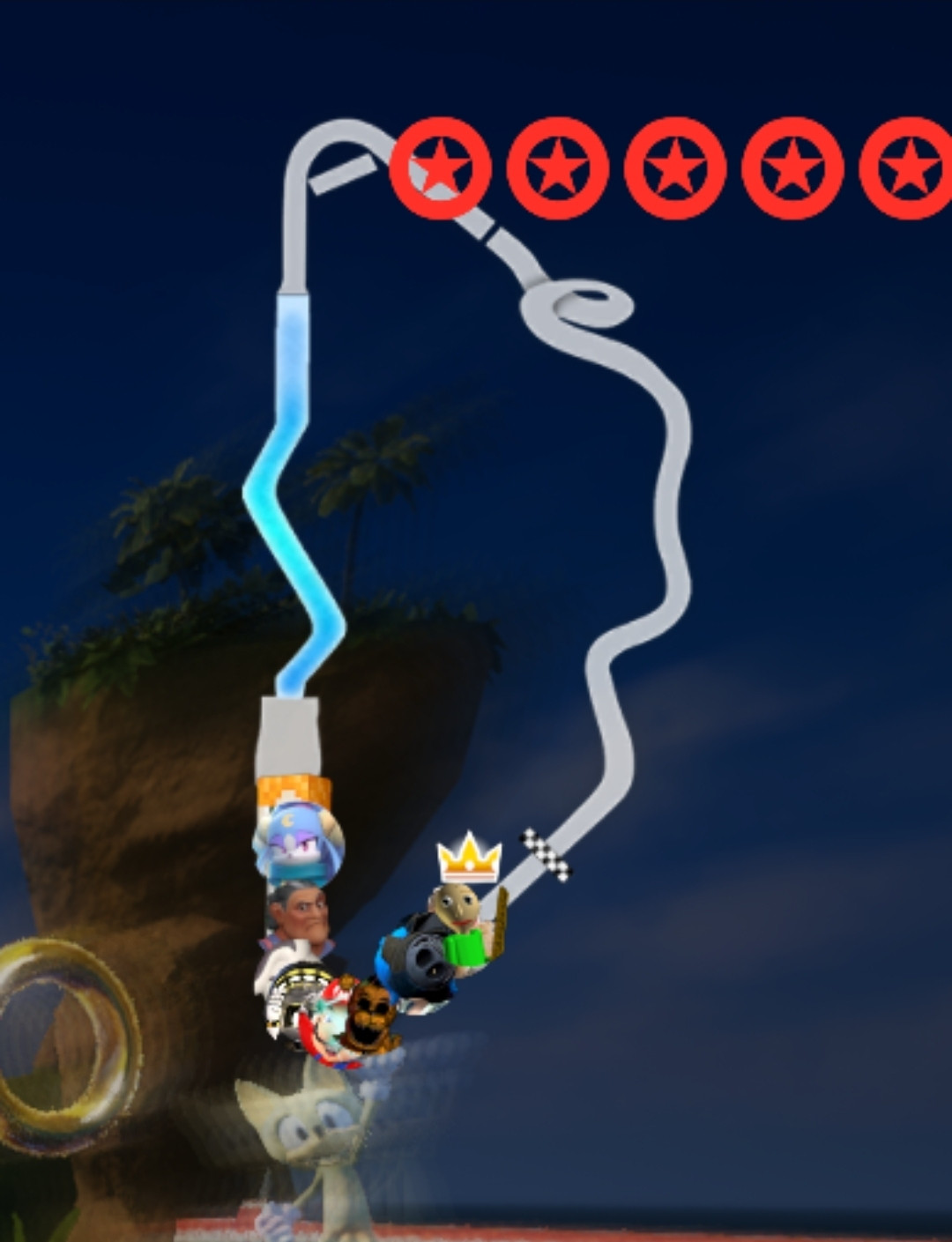 Gui Baldi Baldi UI over Zazz Mod for Sonic Racing: CrossWorlds | SR:CW Mods