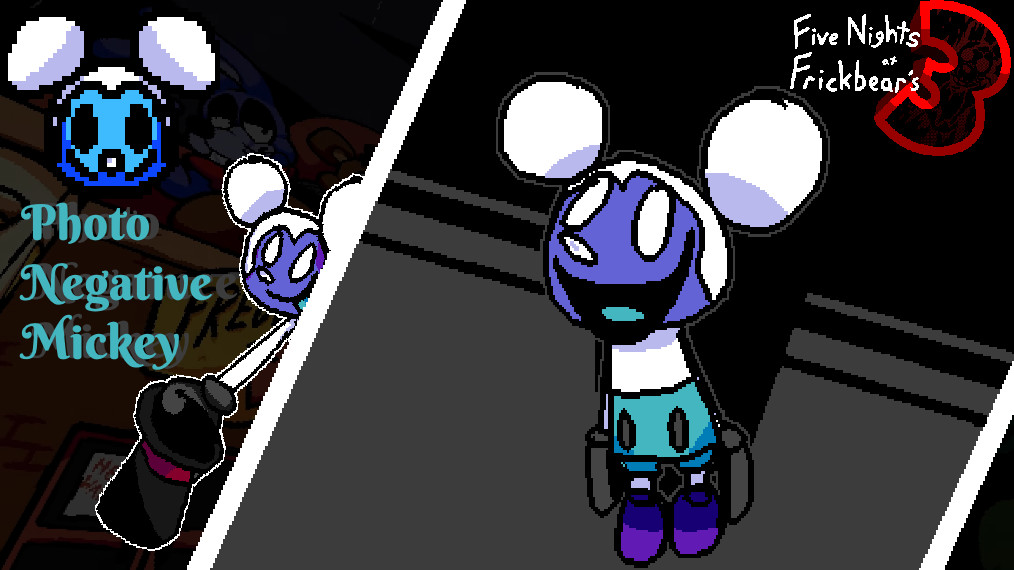 Photo Negative Mickey Character Mod! Mod for Five Nights at