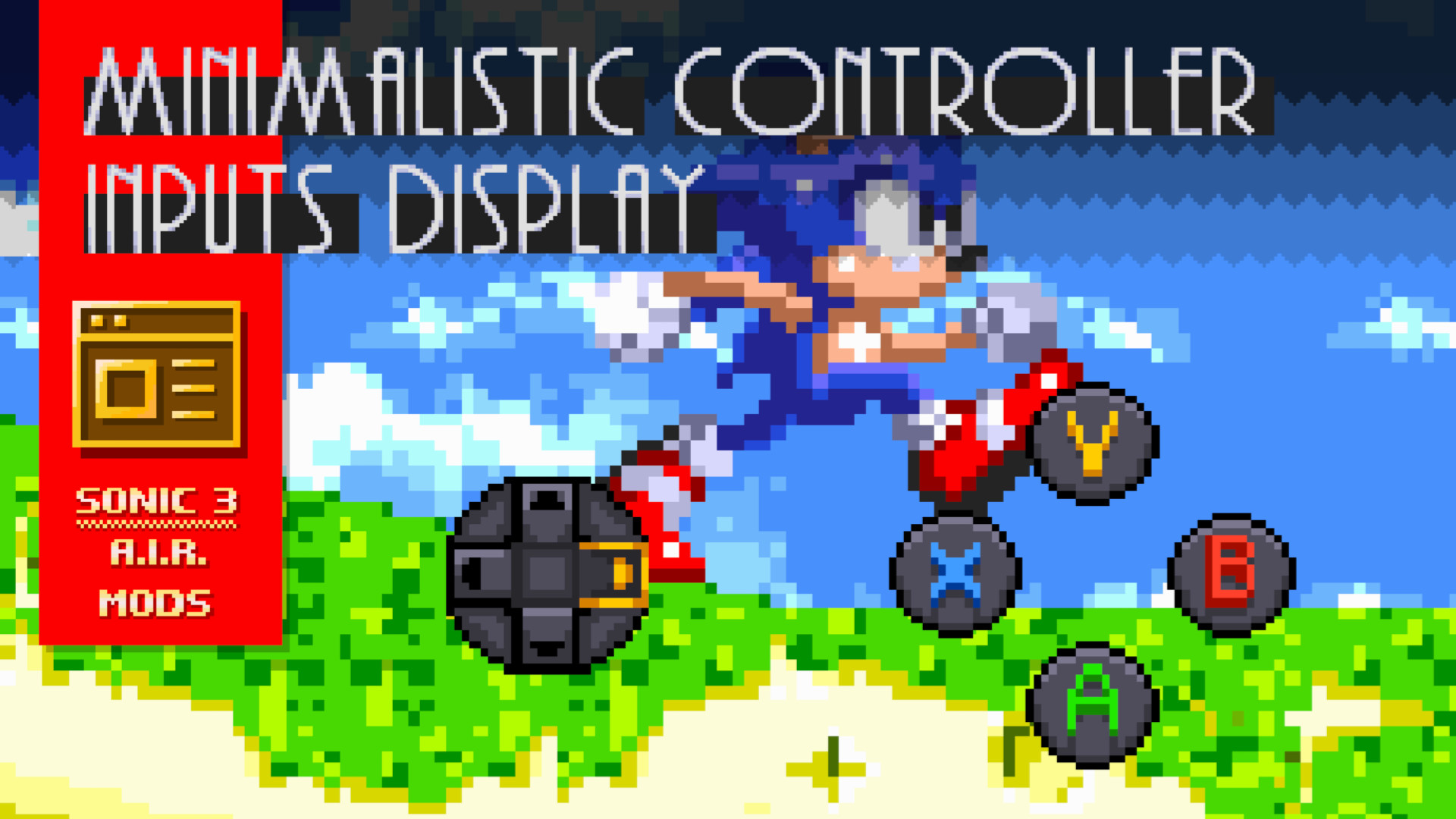 Minimalistic Controller Inputs Display Mod for Sonic 3 A.I.R. | S3AIR Mods
