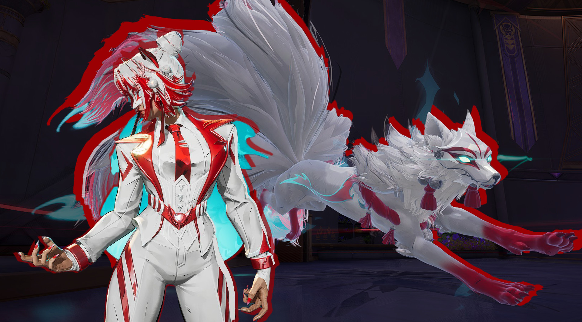 White Fox White Red Recolor