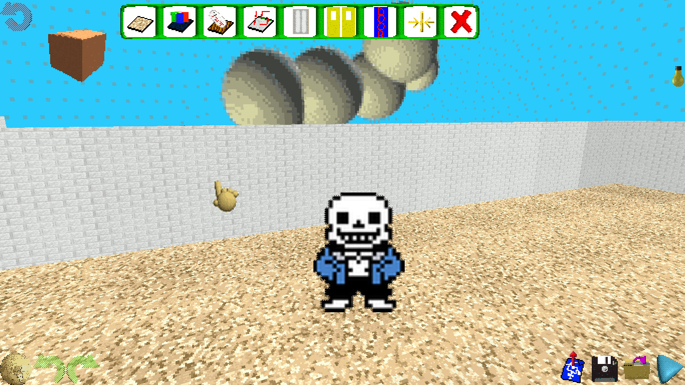 Sans from Undertale in Baldi's basics plus