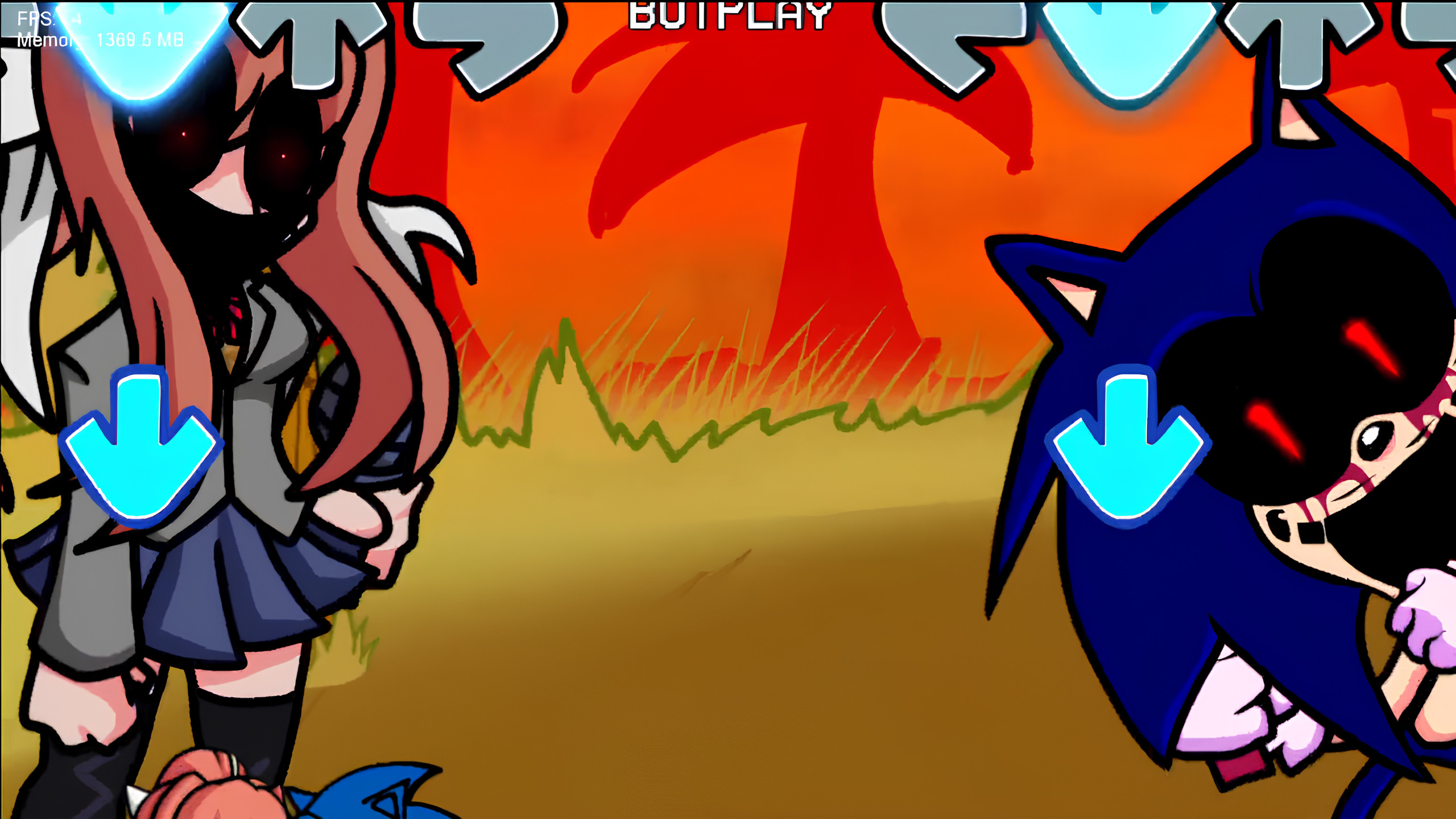 Remaster Sonic.exe Vs Monika.exe Full Week PE Port
