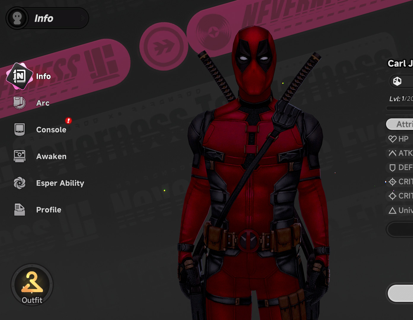 Deadpool Over Male Player