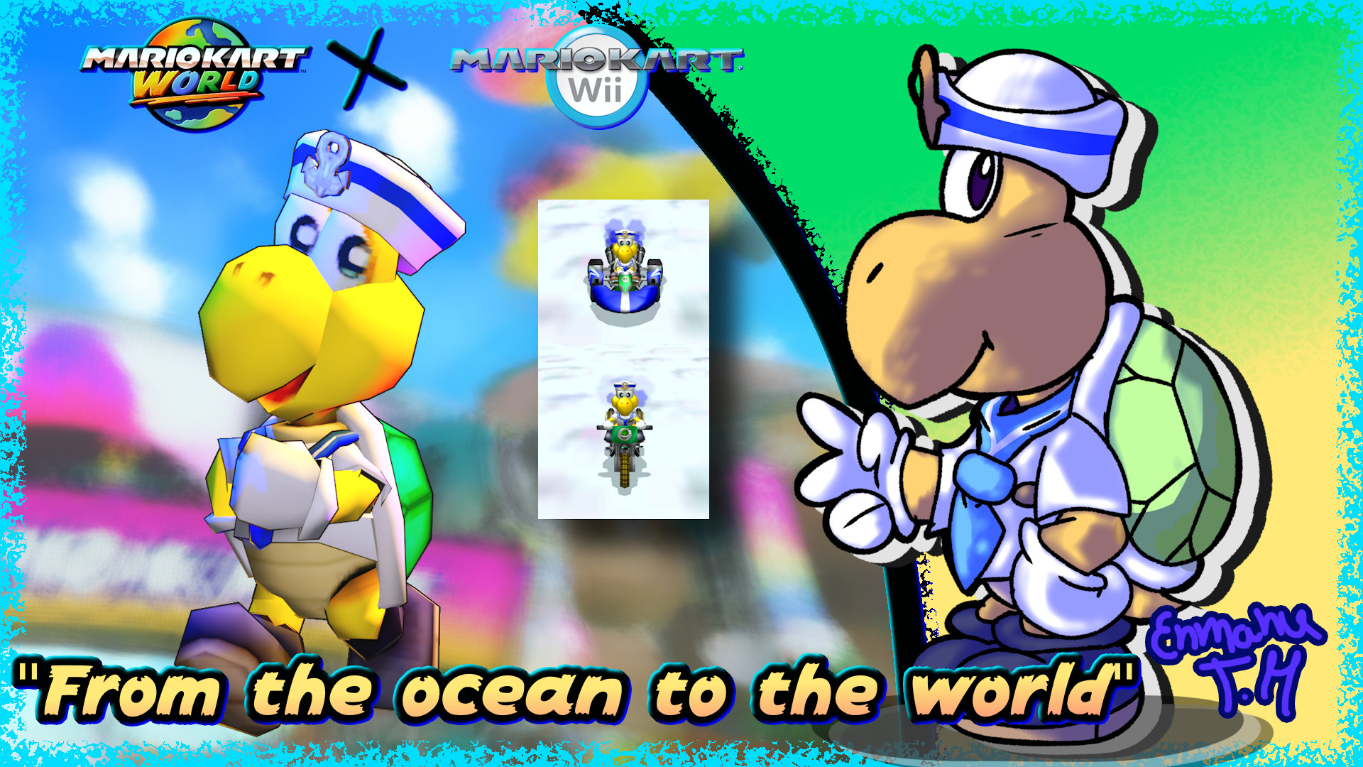Winged Blue Shell Koopa Troopa (Sailor) from Mario Kart World Mod for Mario Kart Wii ...