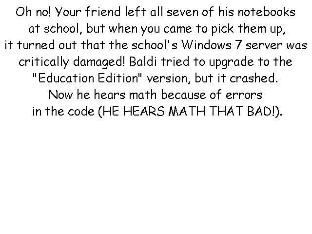 Baldi's Basics But with Windows 7 Error. Mod for Baldi's Basics | Baldi ...