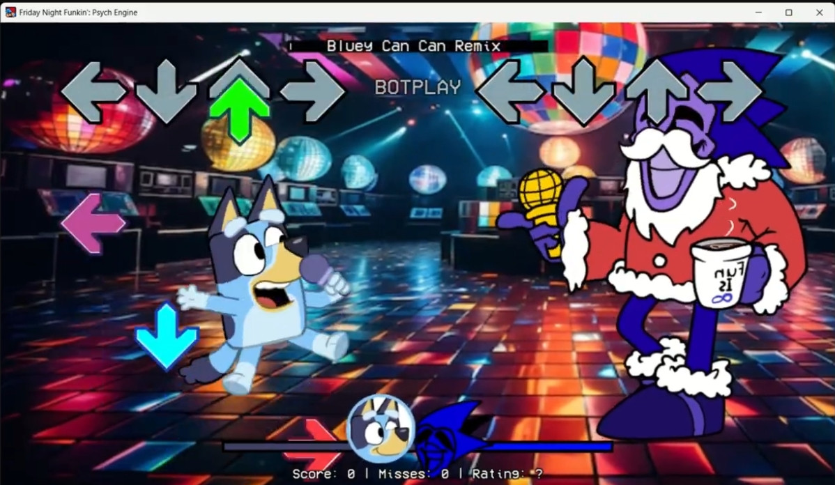 Bluey can can REMIX mod