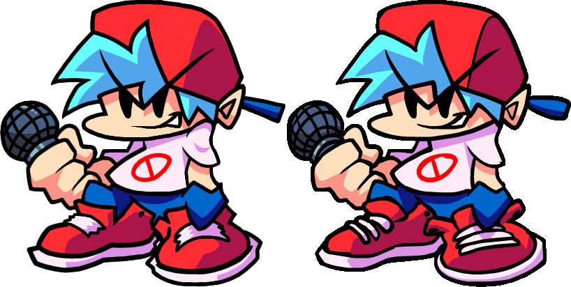 BF in the "modern FNF" style (fineshed)