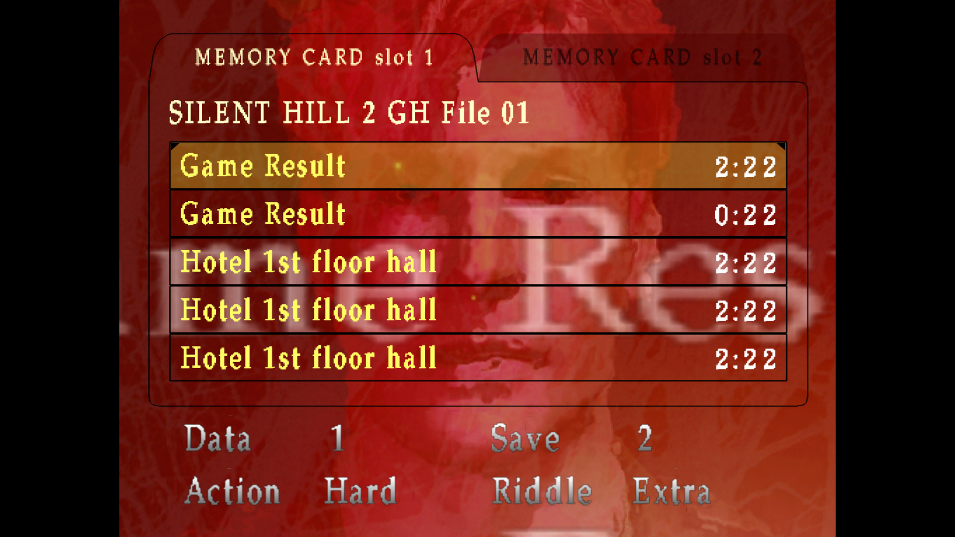 100% Save File [PS2 GH] Mod for Silent Hill 2 | SH2 Mods