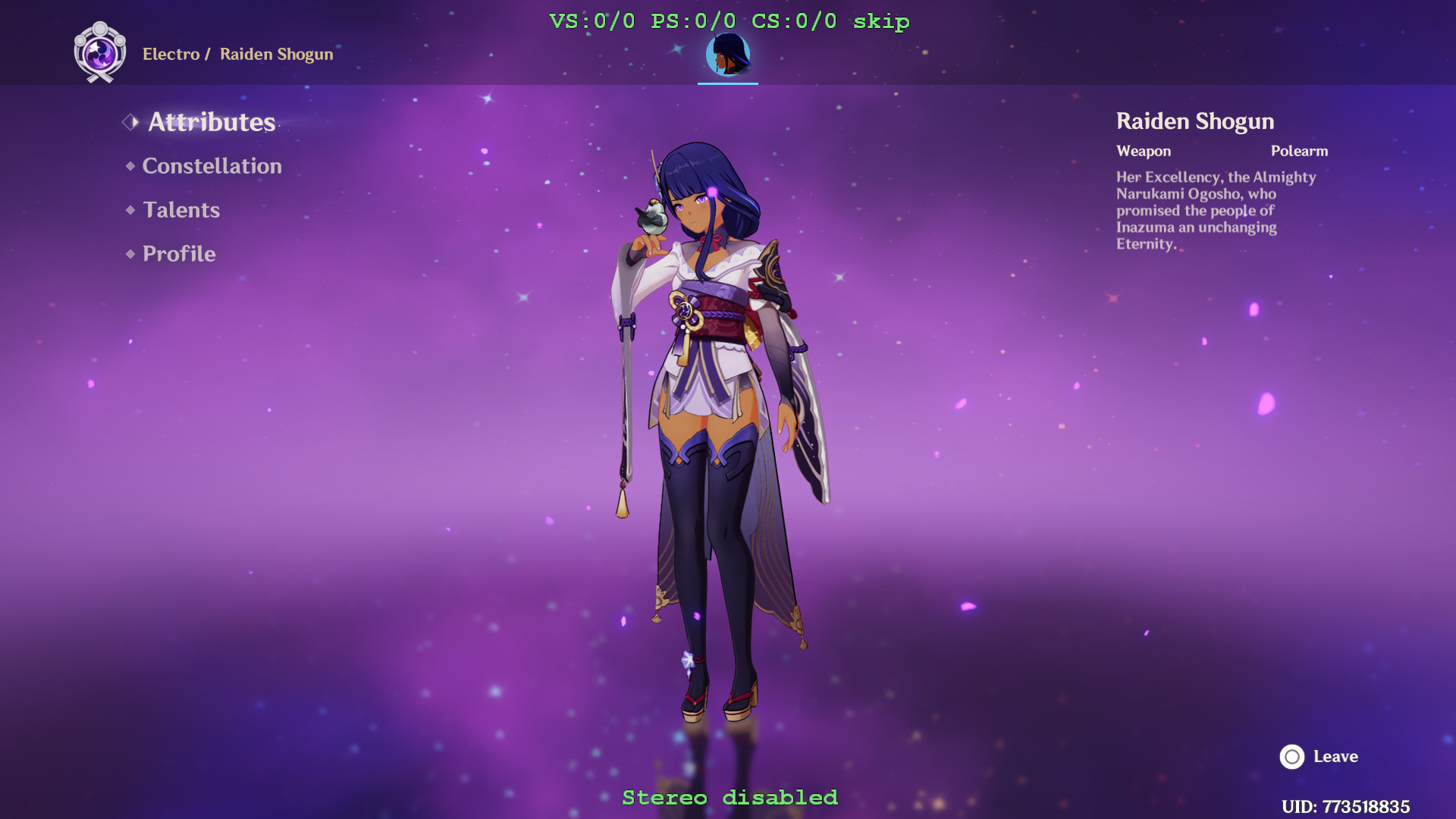 RaidenShogun jas ?⋆｡˚