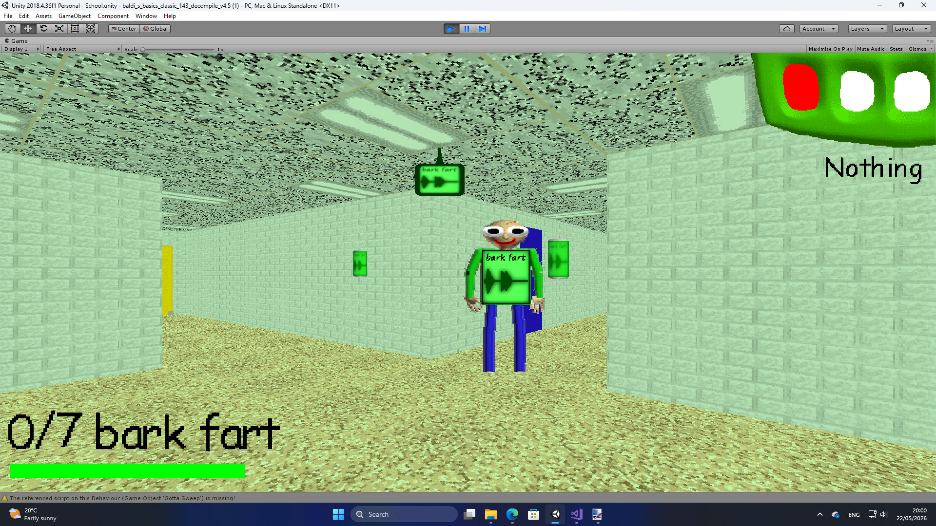 [SENSITIVE CONTENT] Bark Fart Mod for Baldi's Basics | Baldi Mods
