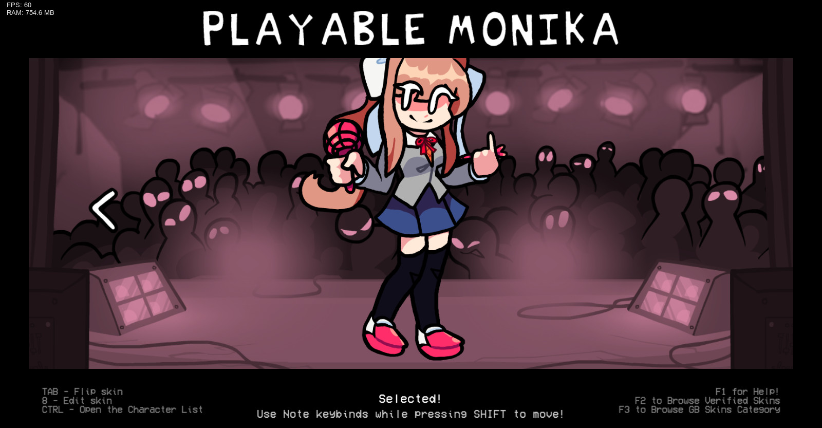 Playable Monika Skin Psych Online