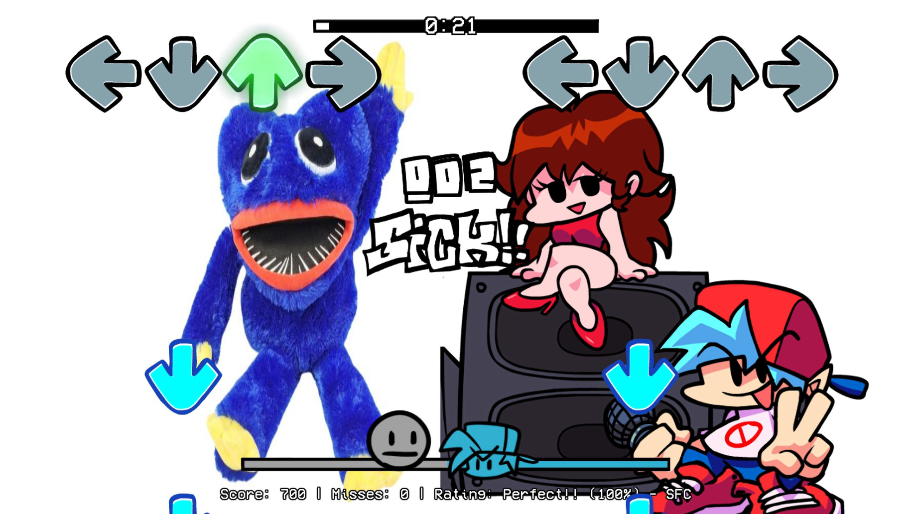 vs a huggy wuggy plush that somehow can talk