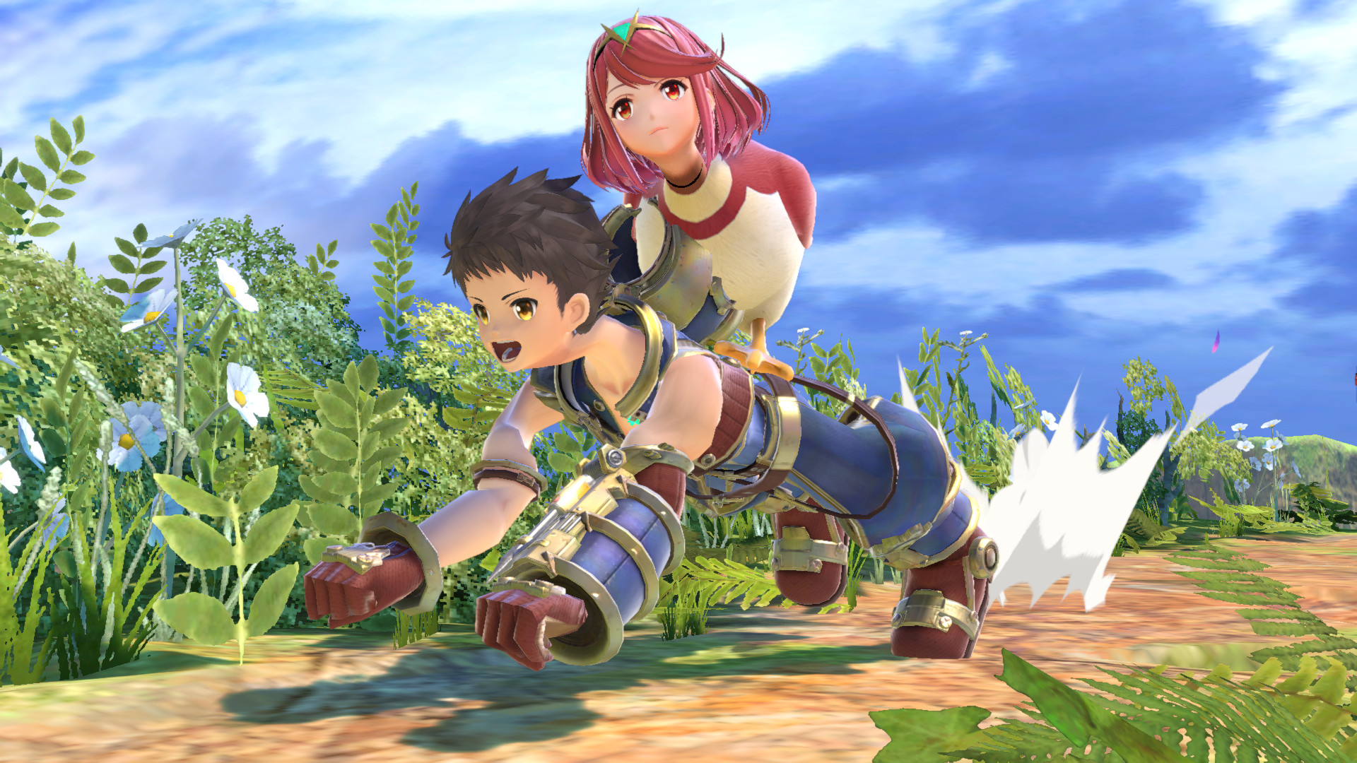 "Good Boy, Rex!" (Rex & Pyra over Duck Hunt Dog)