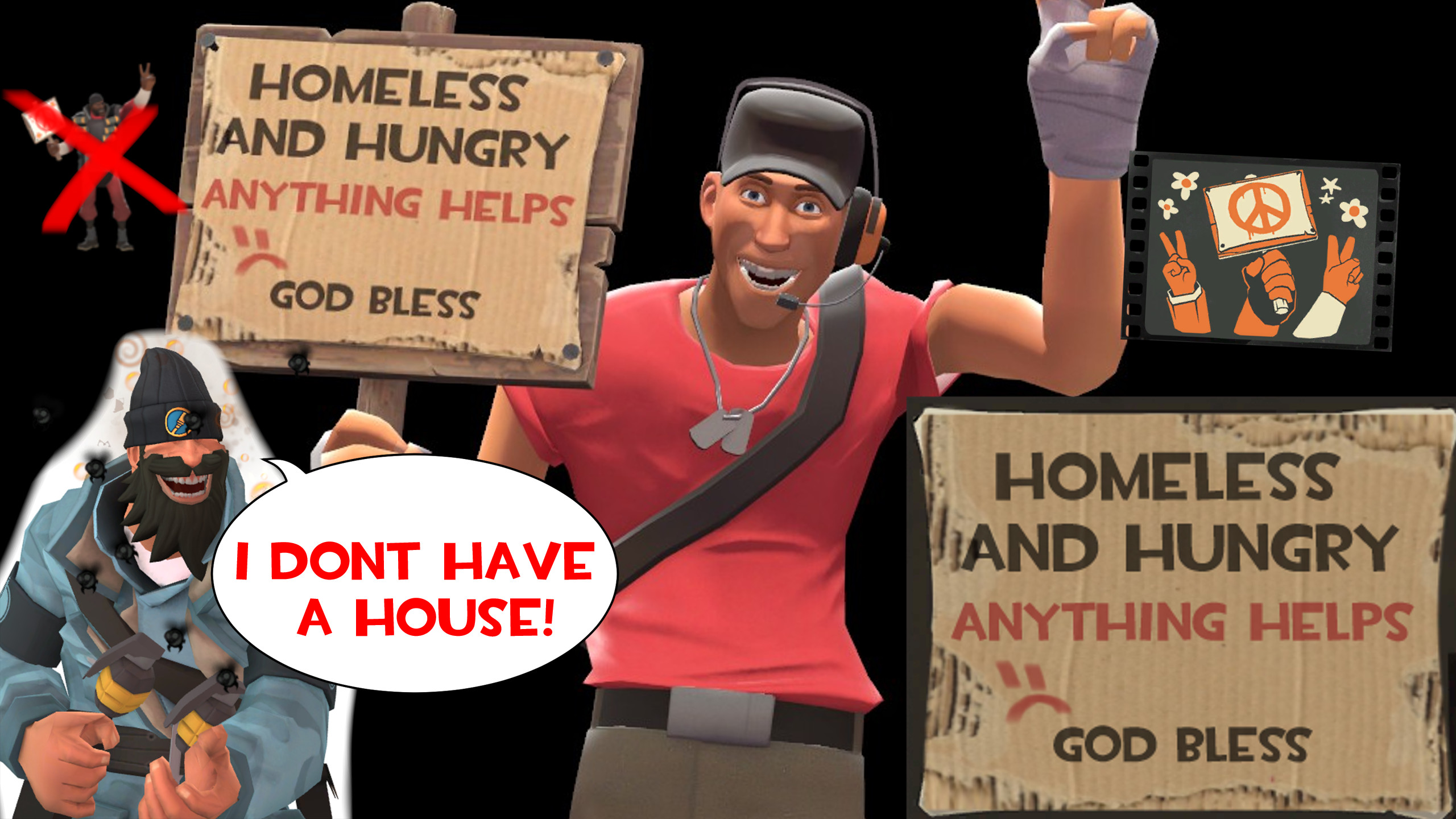 Homless Sign Peace!