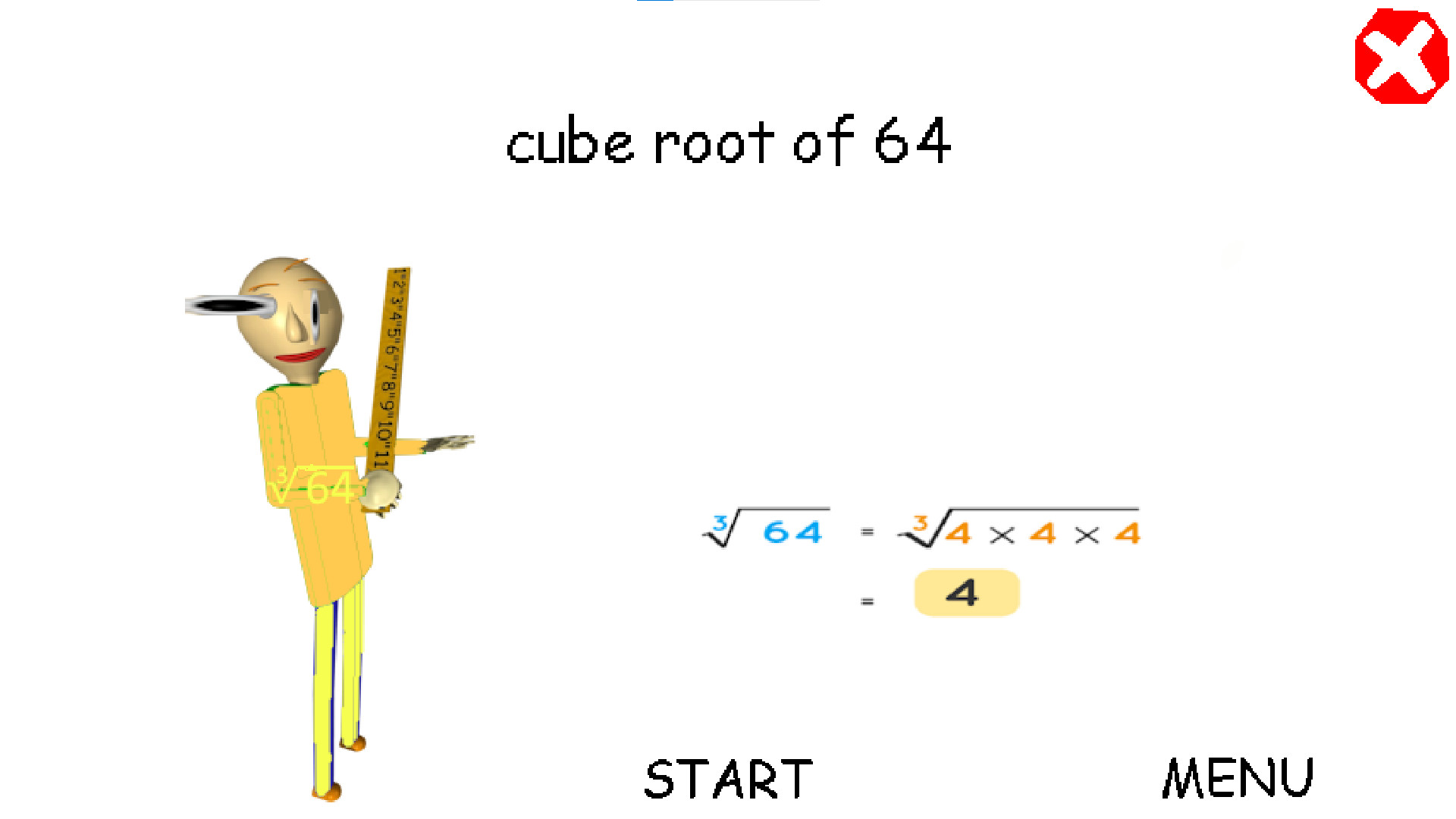 cube root of 64