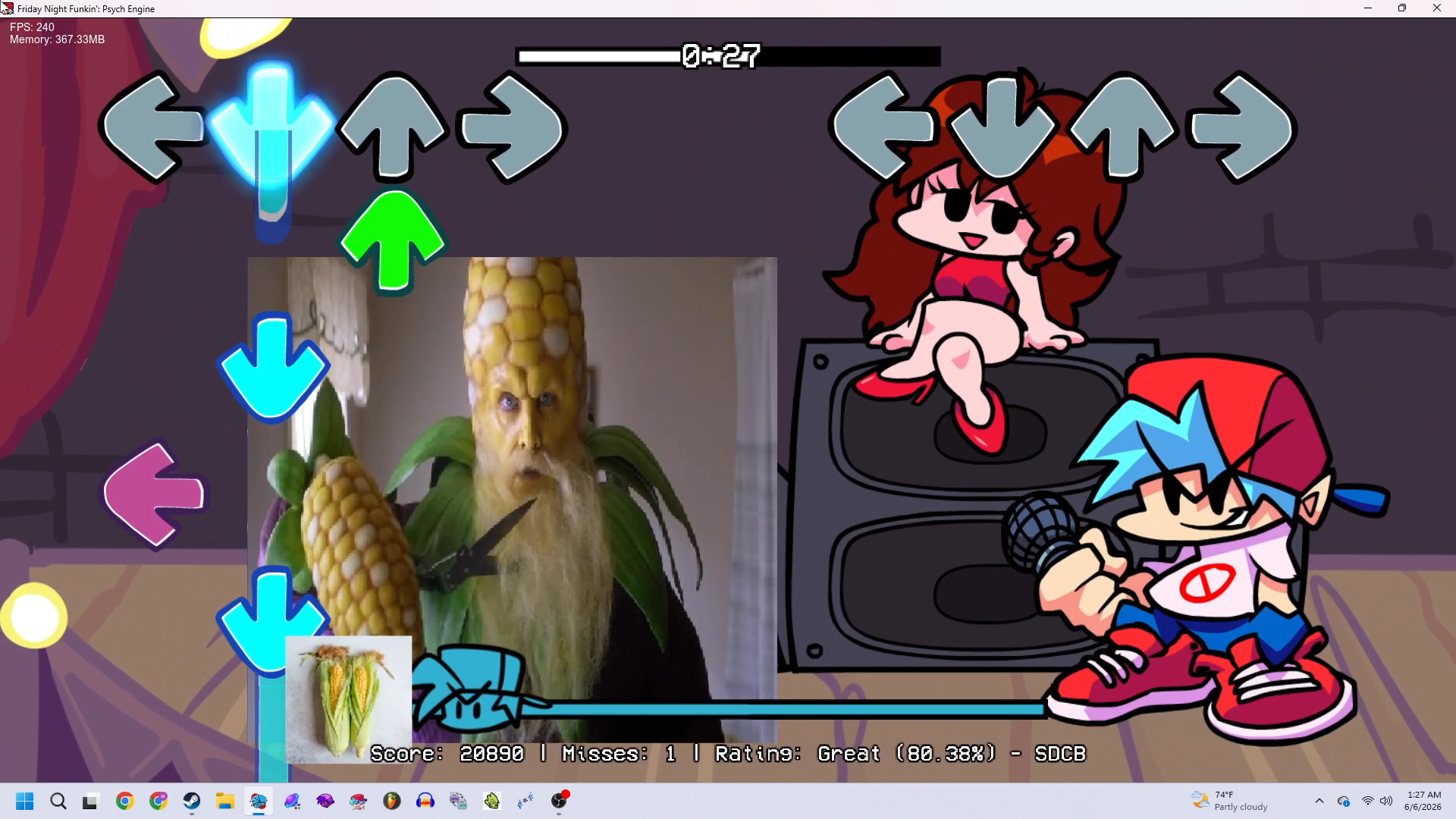 (Psych) Vs. Kernel Corn (Joke One Shot Mod)