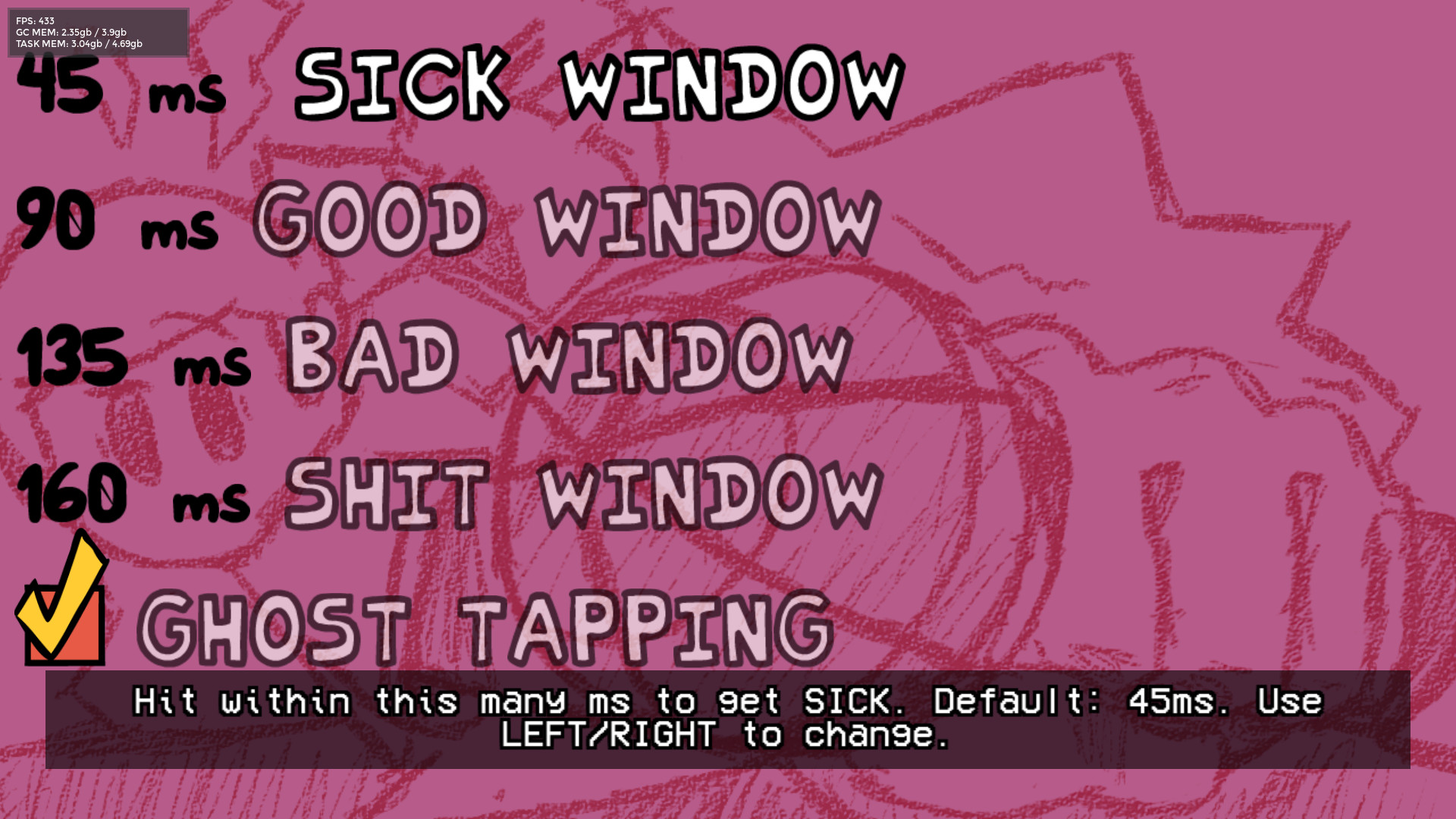 FunkinUtils Timing windows