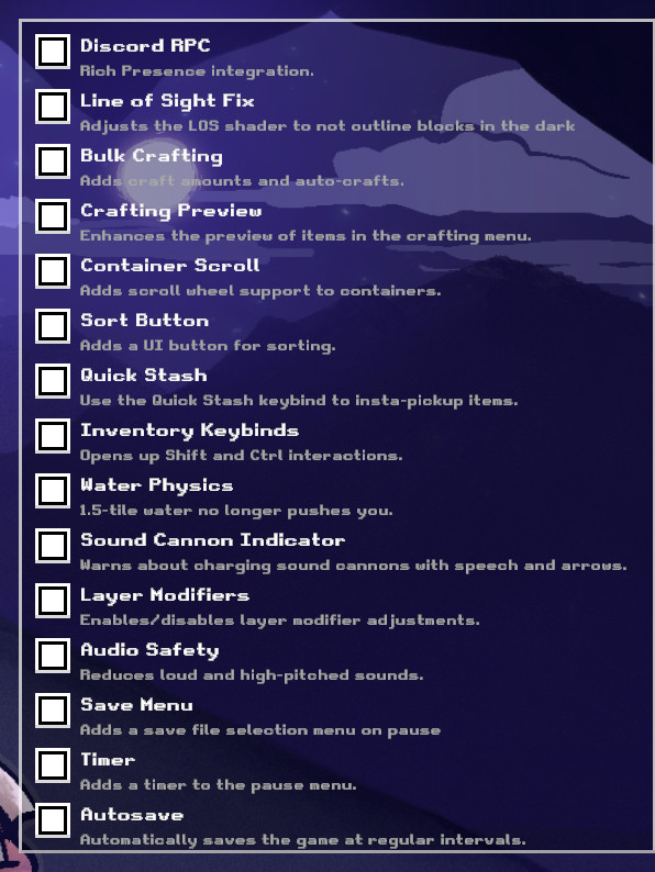 QoL: Unknown Mod for Casualties: Unknown | C:U Mods