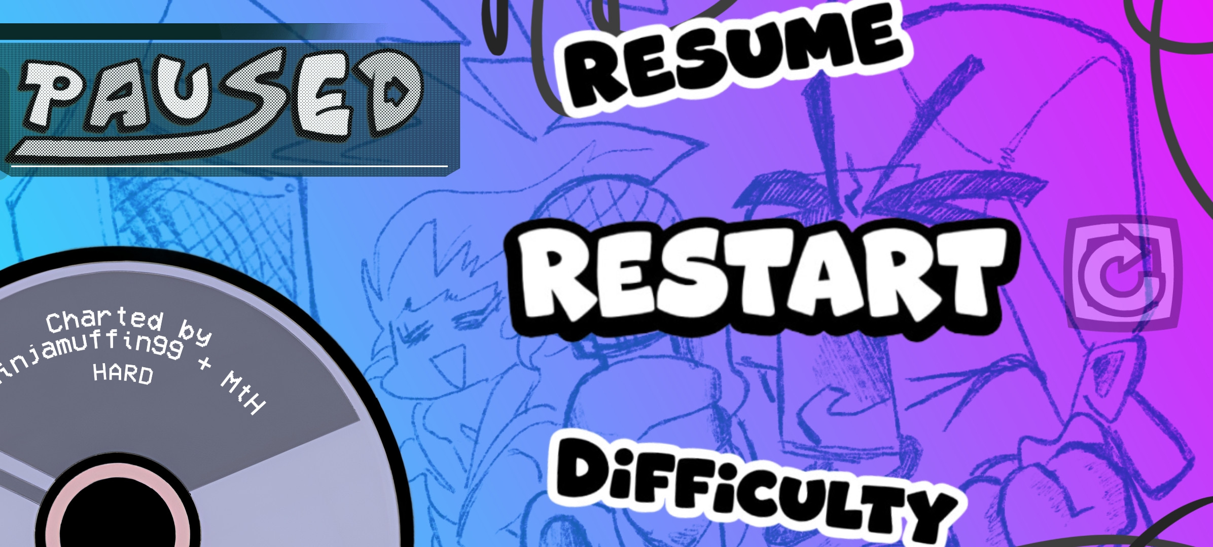 The New Funkin' Pause Menu [V-Slice] Mod for Friday Night Funkin' | FNF ...