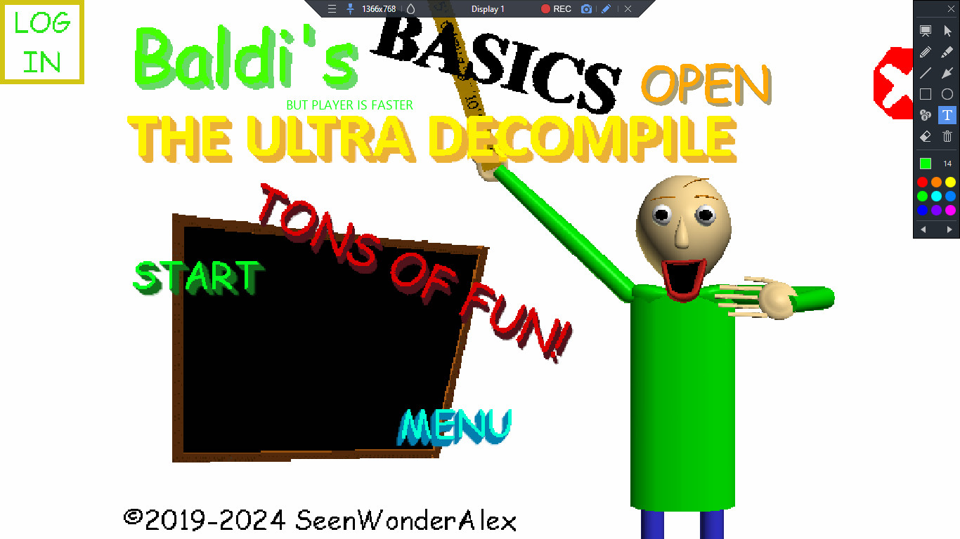 Baldi's Basics Ultra Decompile But Player Is Fast