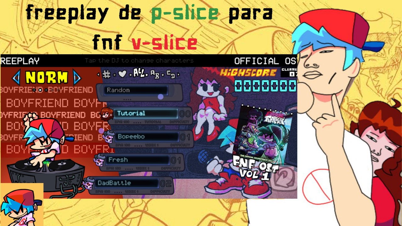 Freeplay de fnf p-slice para fnf v-slice