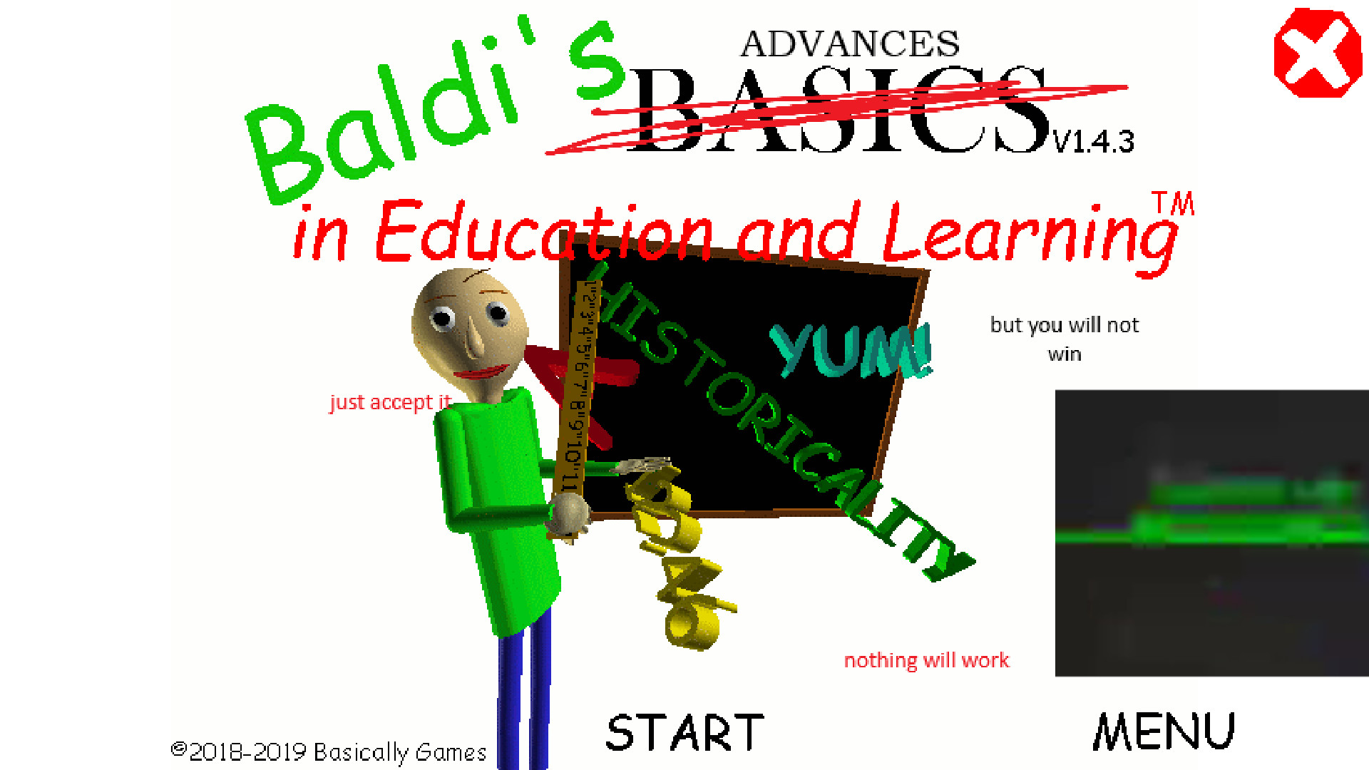 baldis basics but you wont win
