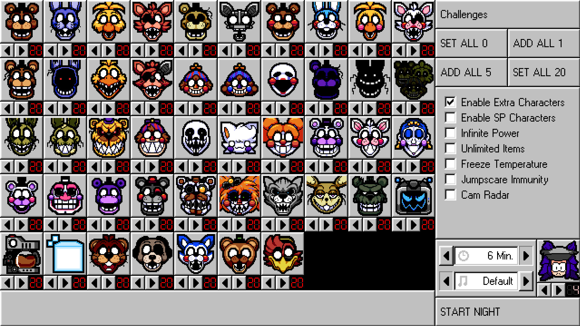 Playable Fenomeno from Umamusume Mod for Five Nights at Frickbear's 3 ...